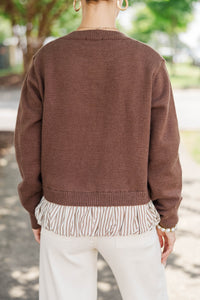 Cozy Haven Brown Cardigan