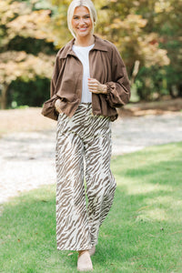 Easy Layers Brown Bubble Hem Jacket