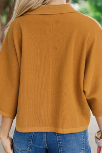 Cozy Conviction Camel Sweater