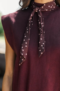 Elegantly Yours Burgundy Blouse