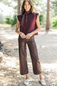 Elegantly Yours Burgundy Blouse
