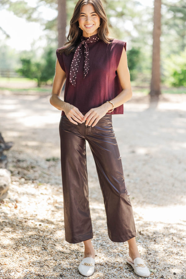 Elegantly Yours Burgundy Blouse