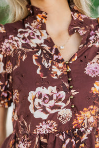 Better Choice Brown Floral Blouse