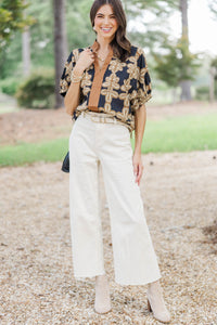 Plot Twist Black Floral Blouse