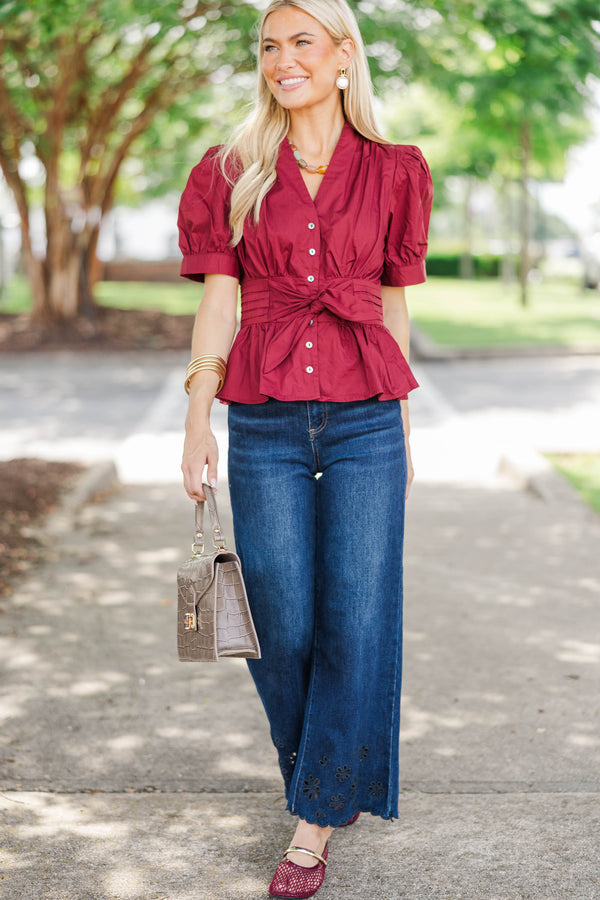 Made To Last Burgundy Blouse