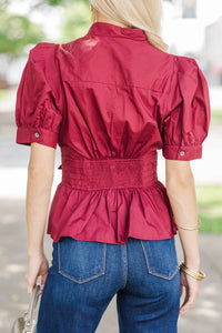 Made To Last Burgundy Blouse
