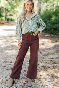 Well Gathered Olive Paisley Blouse