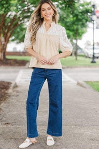 Naturally Sweet Cream Crochet Blouse