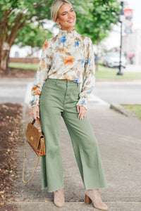 Apple Blossom Cream Floral Blouse