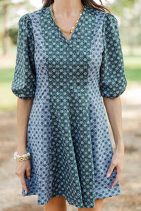 Front Porch Stories Blue Ditsy Floral Dress