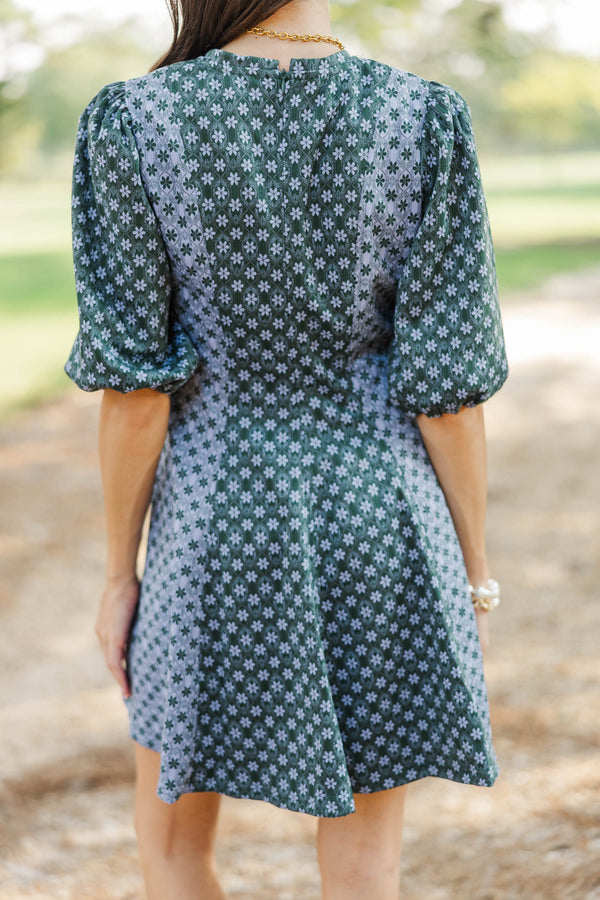 Front Porch Stories Blue Ditsy Floral Dress