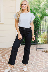 Be Bold Denim Light Blue Embellished Blouse