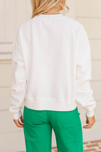 Chalkboard Charm White Alphabet Graphic Sweatshirt