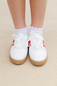 Girls: Worth The Hype Red & White Sneakers