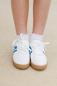 Girls: Worth The Hype Royal Blue & White Sneakers
