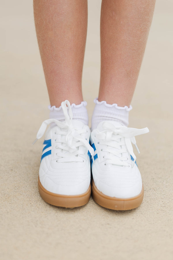 Girls: Worth The Hype Royal Blue & White Sneakers