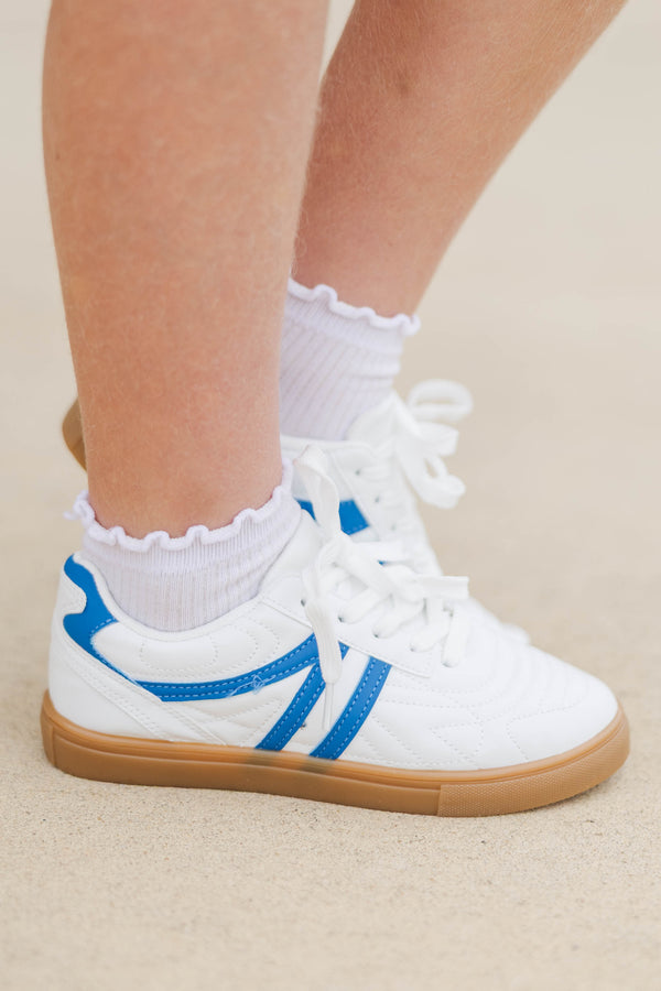 Girls: Worth The Hype Royal Blue & White Sneakers