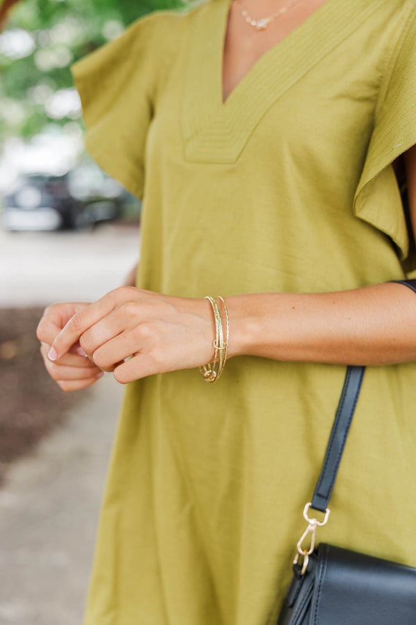 Beautifully Made Gold Textured Bracelet