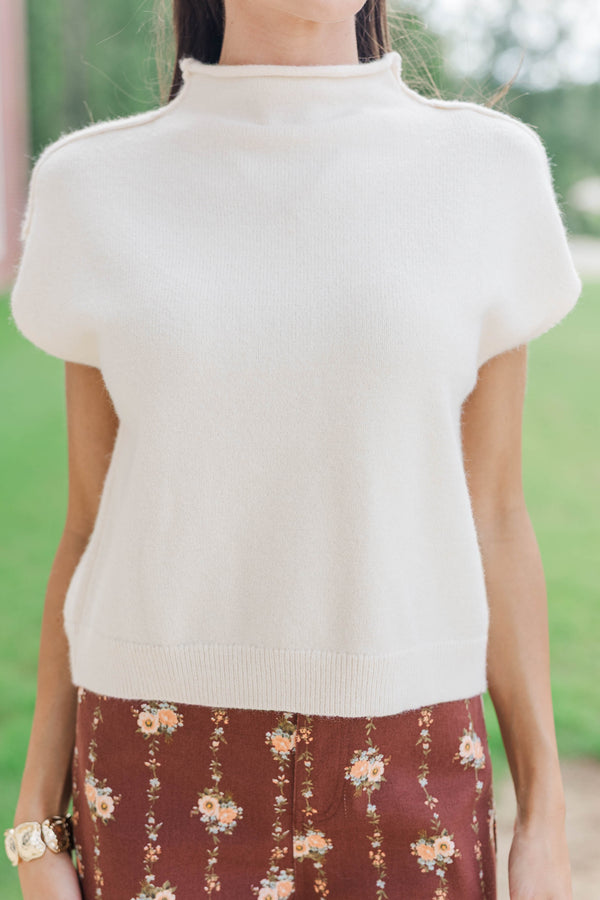 So Glad I Did Cream Sweater