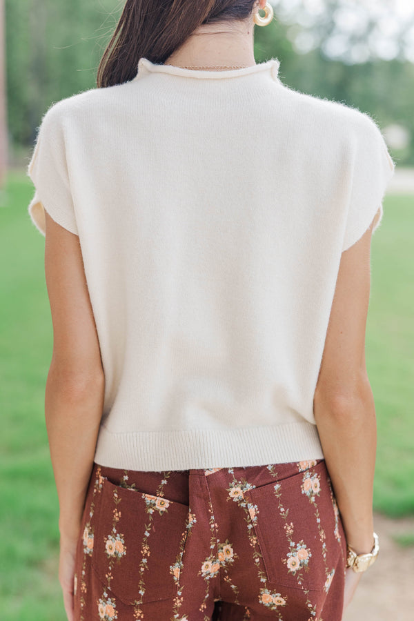 So Glad I Did Cream Sweater