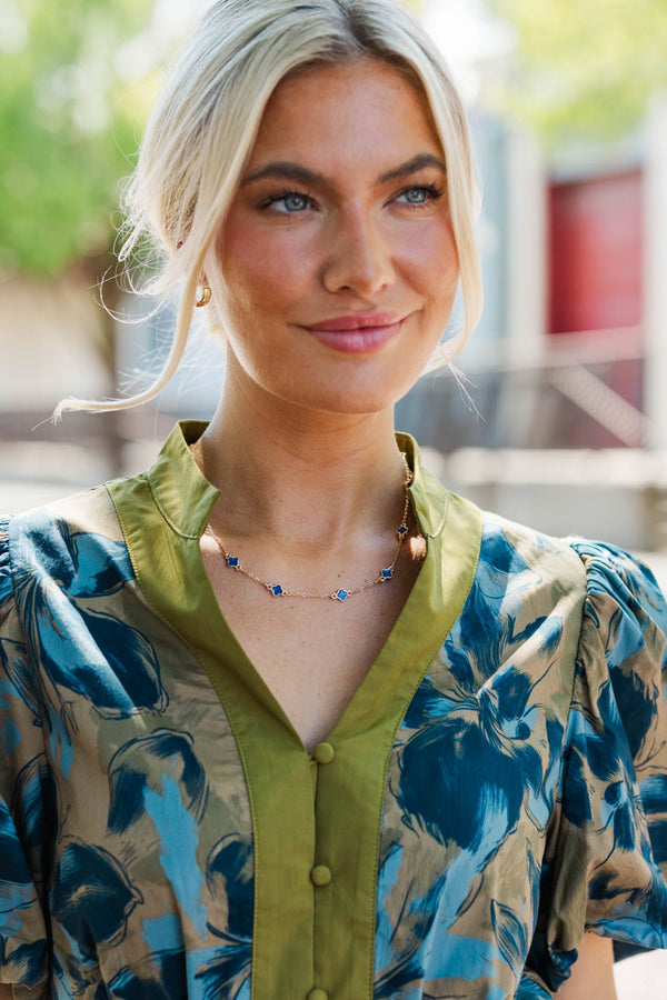 Sweet Little Escape Navy Necklace