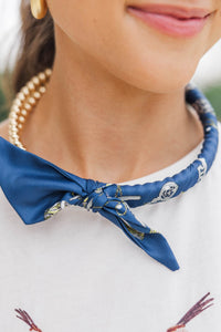 Just Too Cute Navy Necklace
