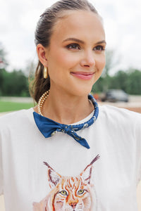 Just Too Cute Navy Necklace