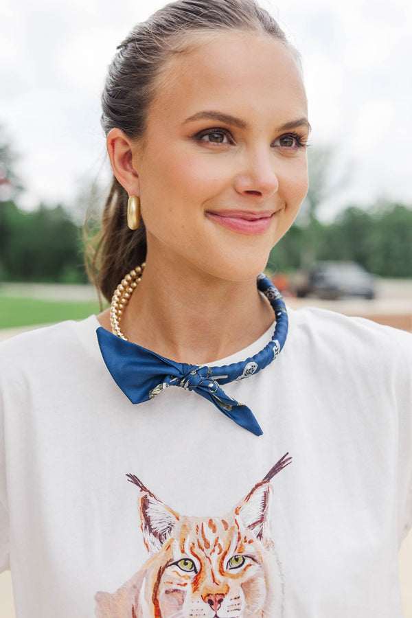 Just Too Cute Navy Necklace