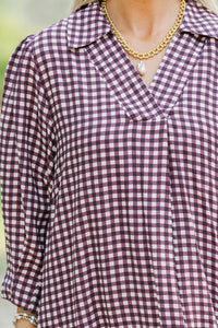 That's The One Brown Checkered Midi Dress