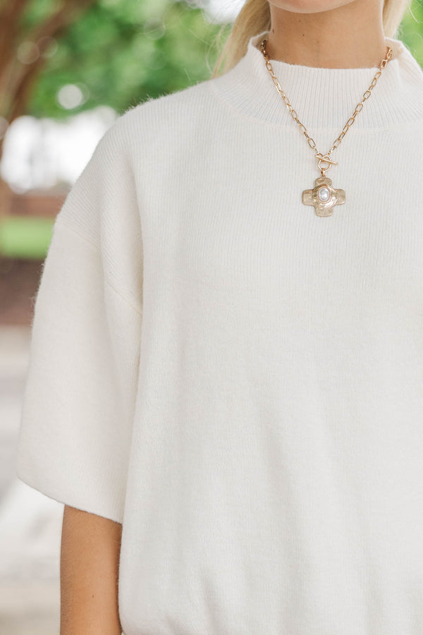 Sweet Little Surprise Cream Sweater