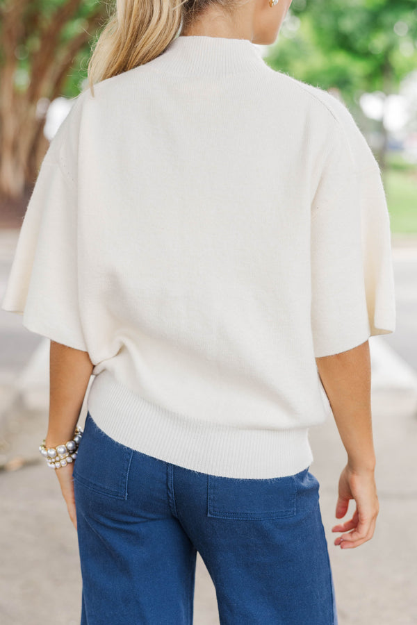 Sweet Little Surprise Cream Sweater