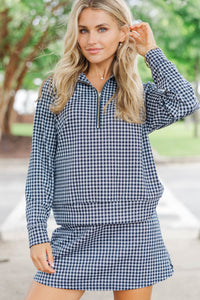 Pure Perfection Navy Gingham Skort