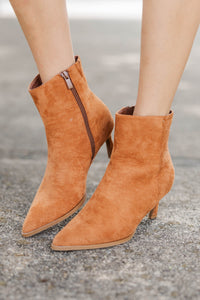 Espresso Strolls Tan Suede Booties