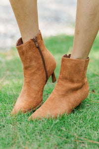 Espresso Strolls Tan Suede Booties