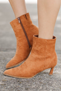 Espresso Strolls Tan Suede Booties