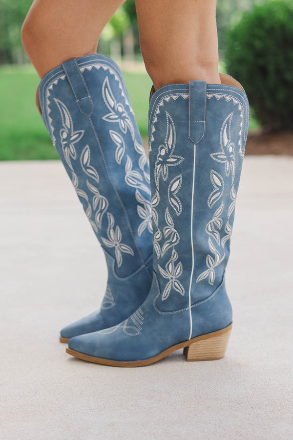 Most Wanted Blue Cowboy Boots