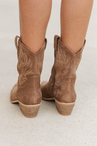 She's Got It Brown Short Cowboy Booties