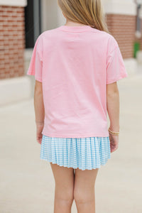Girls: Hometown Spirit Blush Football Graphic Tee