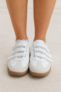 Naturally The Favorite White Velcro Sneakers