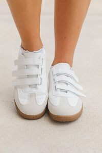 Naturally The Favorite White Velcro Sneakers