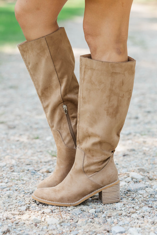 Best Seller Energy Taupe Suede Boots