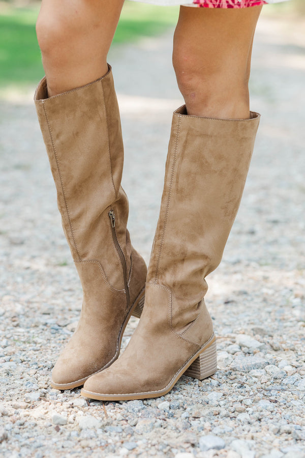 Best Seller Energy Taupe Suede Boots