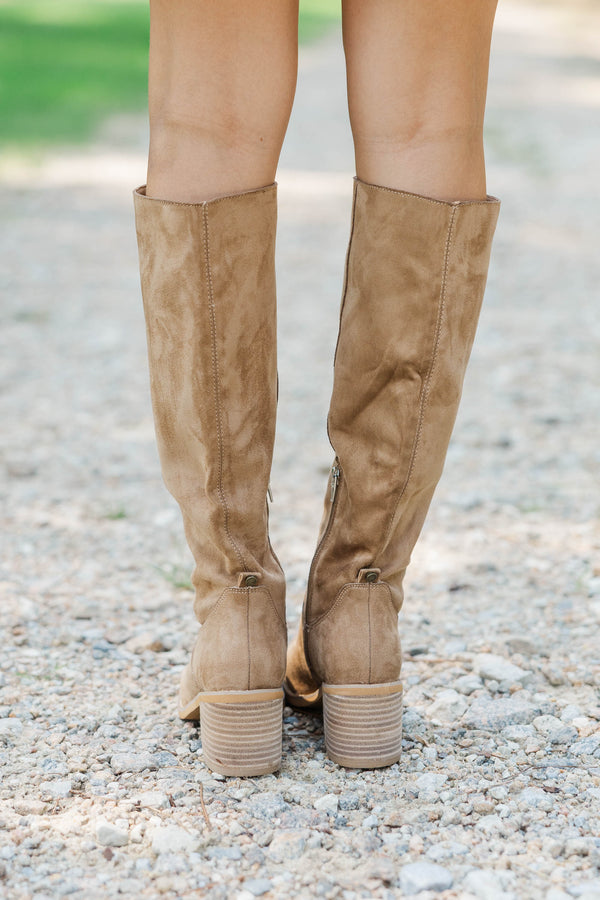Best Seller Energy Taupe Suede Boots