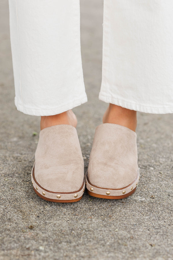 Everyday Moments Taupe Stud Clogs