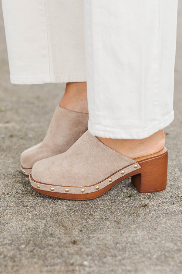 Everyday Moments Taupe Stud Clogs