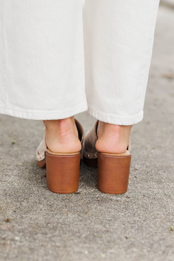 Everyday Moments Taupe Stud Clogs
