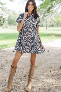 Good Find Cream Zebra Print Dress
