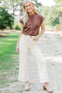 Good Company Brown Button Up Blouse