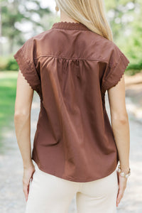 Good Company Brown Button Up Blouse