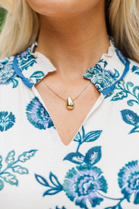 In Rotation Gold Pendant Necklace